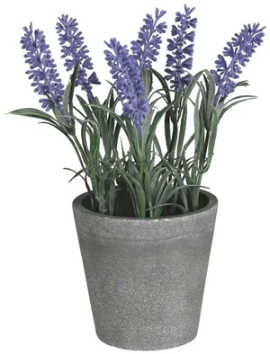 Dirbtinis augalas vazone, levanda Splendid Lavender 2, žalia/pilka/violetinė, 210 mm