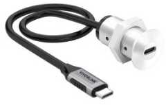 Vivolink USB-C Desk socket baltas with 0,3m cable