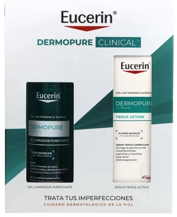 Veido priežiūros priemonių rinkinys Eucerin DermoPure Clinical Triple Action Case, 2 vnt.