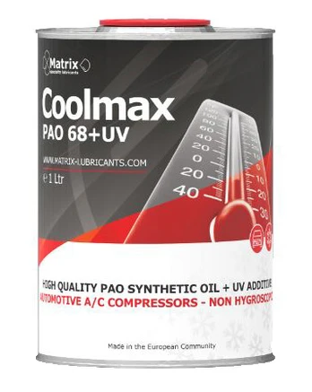 Kondicionierių alyva MATRIX LUBRICANTS COOLMAX PAO 68 + DYE 1L
