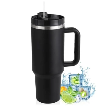 Termosas su šiaudeliais ir rankena 1180 ML