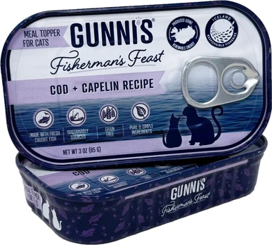 Gunnis - Toppers Cod & Capelin, Cat - 85 g