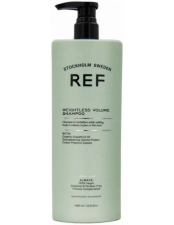 REF šampūnas plonų ir normalių plaukų apimčiai REF Weightless Volume Shampoo 1000ml