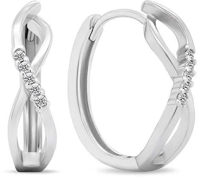 Brilio Silver Stylish sidabrinis rings with zircons EA454W