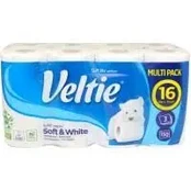 Tualetinis popierius Soft and Baltas Veltie 16rit./3sl/150lap.