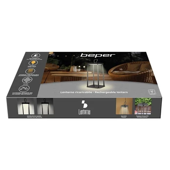 Beper P207ILI100 Rechargeable Lantern Black