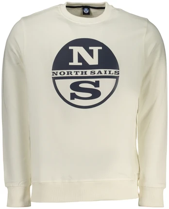 Balta bluza vyriška North Sails su dużym logo