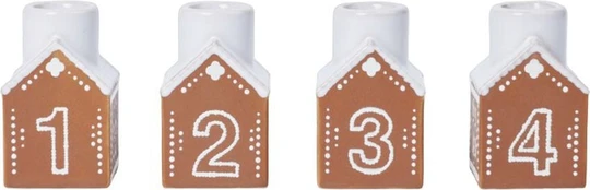 Kähler - Gingerbread Advent Candle Holder - H7.5 cm