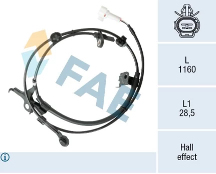 Jutiklis, rato greitis FAE 78572