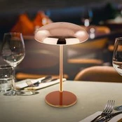 LED akumuliatorinė stalo lempa Brilo unplugged Caxa, vario spalvos
