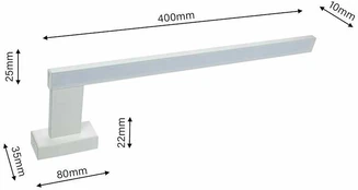 Sieninis šviestuvas SHINE Baltas 45cm 11W LED kaina