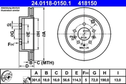 ATE 24.0118-0150.1 Brake Disc
