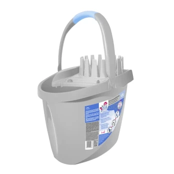 Grindų plovimo kibiras Bacteria Stop, 12 l, mėlyna/pilka