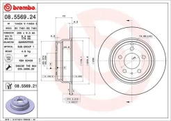 Stabdžių diskas BREMBO 08.5569.21 kaina