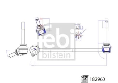 Šarnyro stabilizatorius FEBI BILSTEIN 182960 kaina