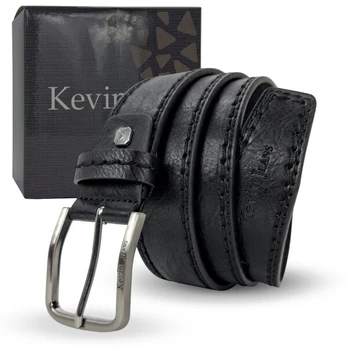 Odinis diržas vyrams Kevin Jeans, juodas, 120