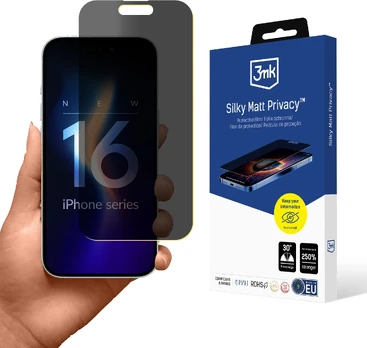 Apple iPhone 16 - 3mk Silky Matt Privacy