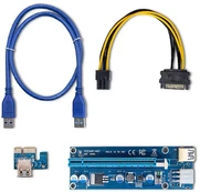 QOLTEC 55507 Riser PCI-E 1x - 16x USB 3.0 ver. 009S SATA / PCI-E 6 kontaktai kaina