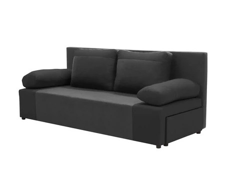 Trivietė sofa su miegojimo funkcija Soni, pilka/juoda