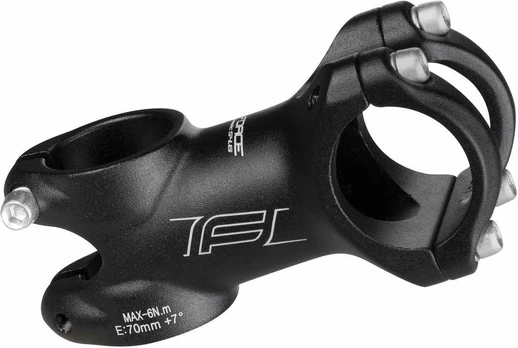 FORCE stem BASIC S4.6 31,8/70mm Al, juodas