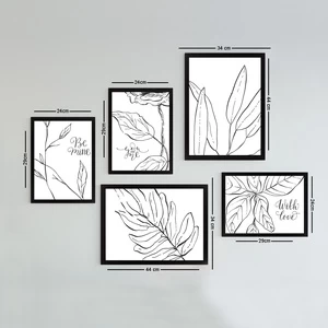 Paveikslas Wallity SET_001, 34 cm x 44 cm, 5 vnt.
