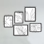 Paveikslas Wallity SET_001, 34 cm x 44 cm, 5 vnt. kaina