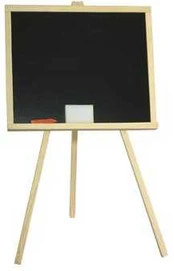 Wooden board on legs