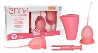 Enna Cycle 2 M dydžio menstruacinės taurelės + aplikatorius