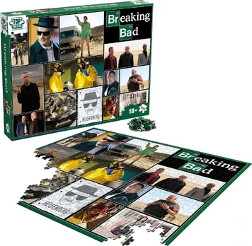 Dėlionės koliažas iš Winning Moves Breaking Bad 1000 d.