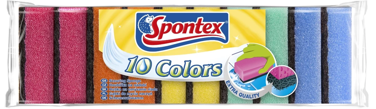 Šveičiamosios kempinėlės SPONTEX, 10 vnt.