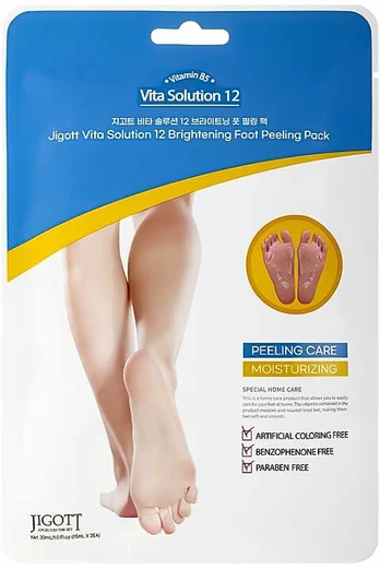 JIGOTT Vita Solution 12 Brightening Foot Peeling Pack, 2 pcs*15 ml