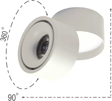 Sieninis šviestuvas Taškinis paviršinis LED šviestuvas 10W Baltas