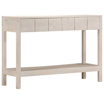 Konsolinis staliukas, baltas, 110x35x75cm, mango masyvas