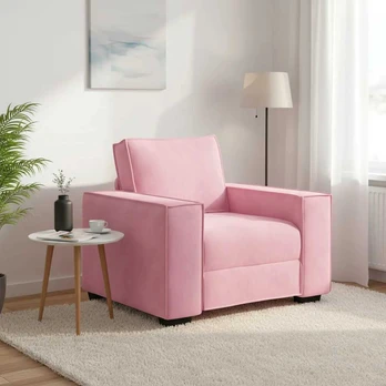 Sofa Sofos krėslas, rožinė, 100x78x84 cm, aksomas