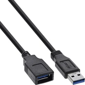 Kabelis USB InLine USB-A - USB-A 5 m Juodas (35665)