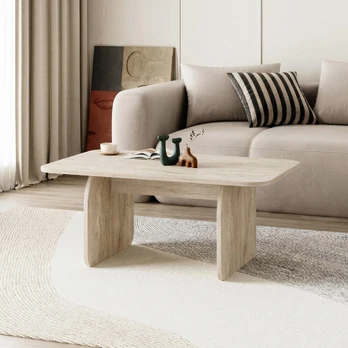 Kavos staliukas, „Hanah Home“, travertinas, 100 x 42 x 60