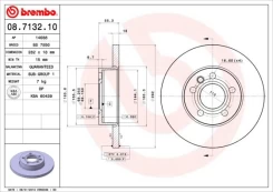 Stabdžių diskas BREMBO 08.7132.10 kaina