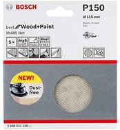 Bosch Šlifavimo tinklelis M 480 115mm, G240, 5 vnt. kaina