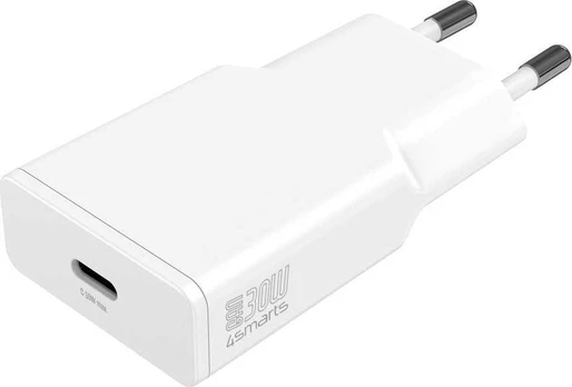 4smarts Netzladegerät PDPlug Slim 30W GaN 1C baltas