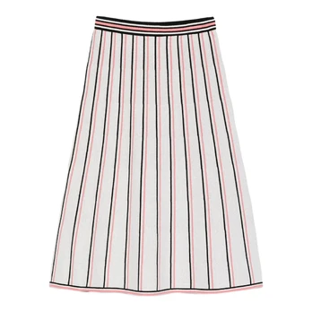 Midi sijonas moterims, Balta, Nora knit midi skirt