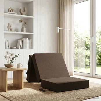Čiužinys Sulankstomas Sofos Lova 75 x 63 x 45 cm Taupe
