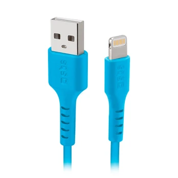 SBS USB - Lightning cable for data and charging Cyan
