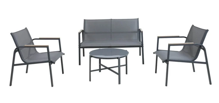 Lauko baldų komplektas MANGO CAFFE, Dark Grey