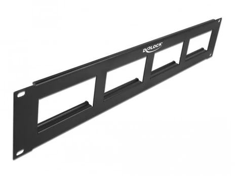 PATCH PANEL 4X OTWORY 90,5X45,2MM 2U 19" JUODA DELOCK