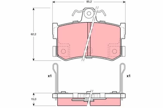 TRW GDB1169 Brake pad set
