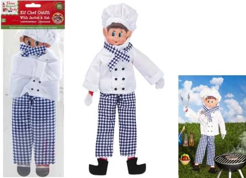Usorteret Elf Chef Outfit with Hat