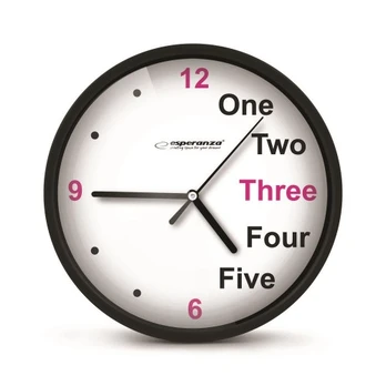 ESPERANZA EHC014K WALL CLOCK PRAGUE Juodas
