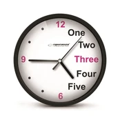 ESPERANZA EHC014K WALL CLOCK PRAGUE Juodas kaina