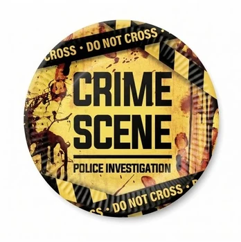 Fiesta Crime Scene lėkštės, 6 vnt.