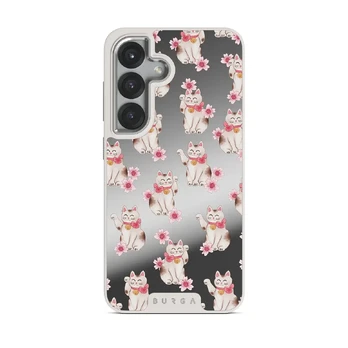 Maneki Neko - Samsung Galaxy S25 Plus Case, Elite Mirror Light (Magnetic) / Silver